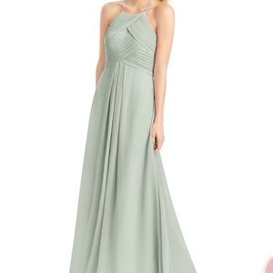 Azazie Bridesmaid Ginger Size 4 Silver